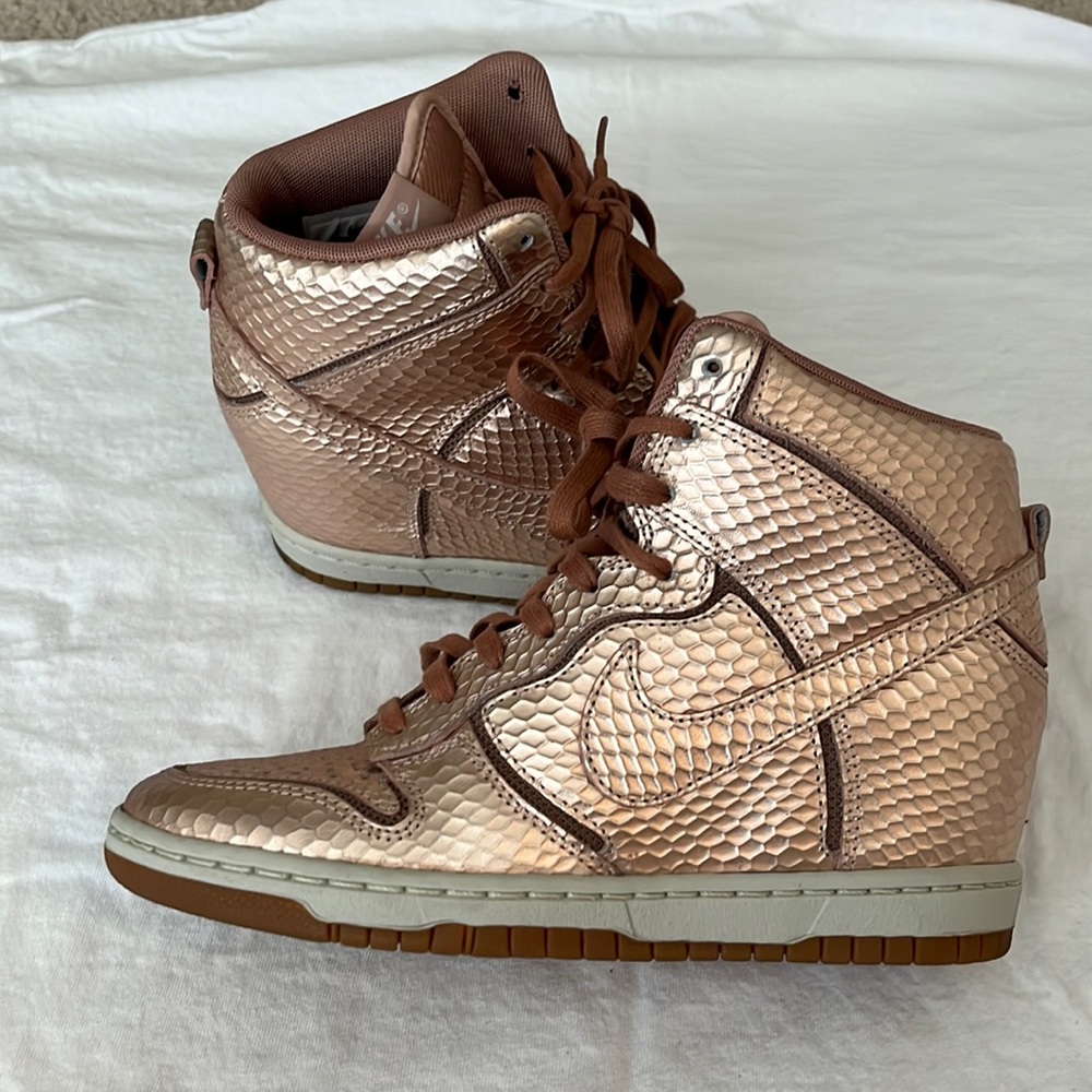 Gold Nike wedges